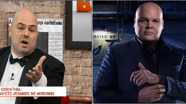 Kascão, produtor do Donos da Bola, e Wilson Fisk, o "Rei do Crime"