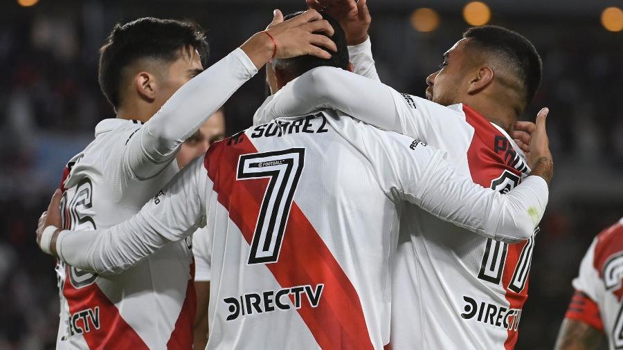 Matías Suárez comemora gol do River Plate pelo Campeonato Argentino - Divulgação CARP