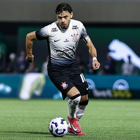 O atacante Romero em ação durante o clássico contra o Palmeiras na Arena Barueri O atacante Romero em ação durante o clássico contra o Palmeiras na Arena Barueri