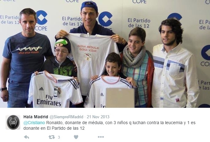 Cristiano Ronaldo participa de campanha para ajudar crianças com leucemia