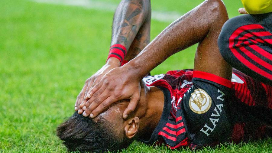 Bruno Henrique saiu lesionado de Flamengo x Cuiabá, jogo disputado no Maracanã e válido pelo Campeonato Brasileiro - MARCELO DE MELO/AGÊNCIA F8/ESTADÃO CONTEÚDO