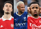 Martinelli, Neymar e mais: 20 jogadores que mais se desvalorizaram em 2024 - Montagem/Shaun Botterill/Getty Images, Yasser Bakhsh/Getty Images e Stuart MacFarlane/Arsenal FC via Getty Images