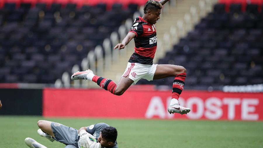 Bruno Henrique em ação pelo Flamengo contra o Santos - André Mourão/FOTO FC/UOL