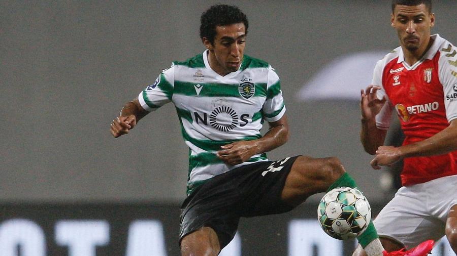 Tiago Tomás, atacante do Sporting de apenas 18 anos, tem acordo com o clube português até 2025 - Joãoo Rico/NurPhoto via Getty Images