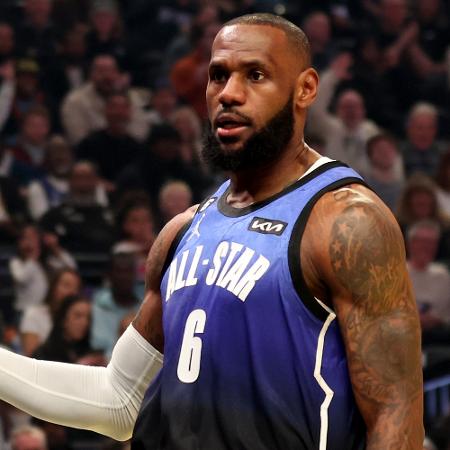 LeBron James durante o All-Star Game da NBA de 2023.