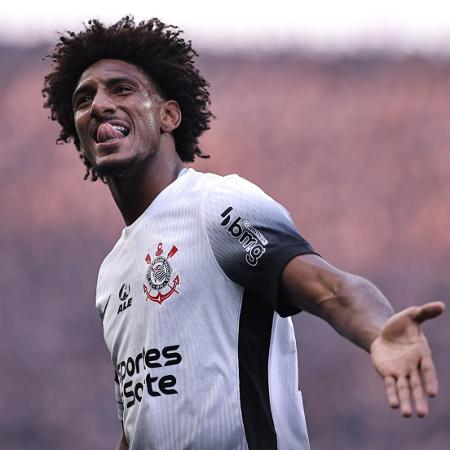 Talles Magno comemora gol em Corinthians x Flamengo