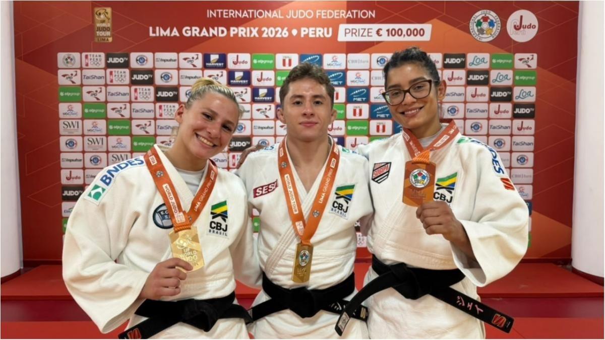 Rafaela Rodrigues e Michel Araújo, com ouro; e Jéssica Lima com o bronze no Grand Prix de Judô, no Peru - undefined
