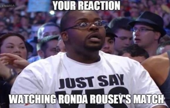 Sua reação ao ver o nocaute sobre Ronda - Reprodução