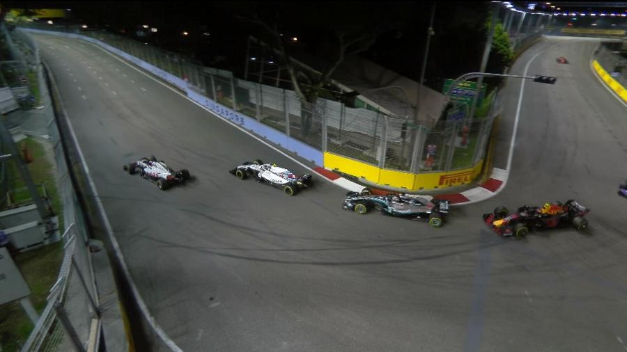 Grosjean, Sirotkin, Hamilton e Verstappen - Reprodução/Twitter