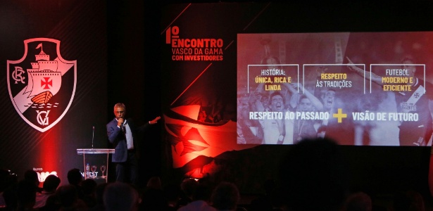 Presidente Alexandre Campello durante apresentação de evento do Vasco - Rafael Ribeiro / Site oficial do Vasco - Rafael Ribeiro / Site oficial do Vasco