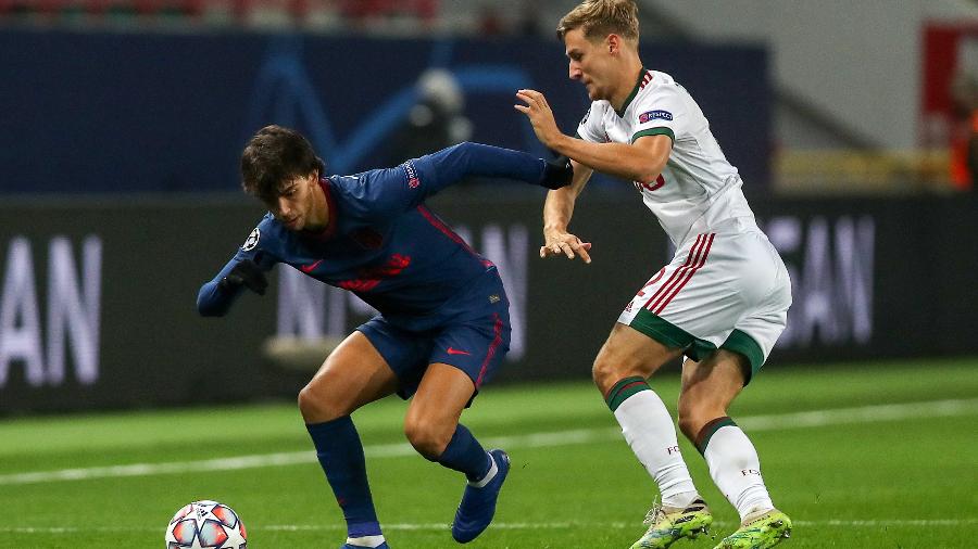 João Félix durante a partida entre Lokomotiv Moscou e Atlético de Madri, pela Liga dos Campeões - Sergei Savostyanov/TASS