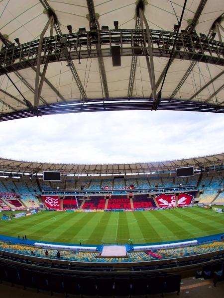 Estádio do Maracanã vazio para receber jogo do Flamengo em meio à pandemia - Gilvan de Souza / CRF