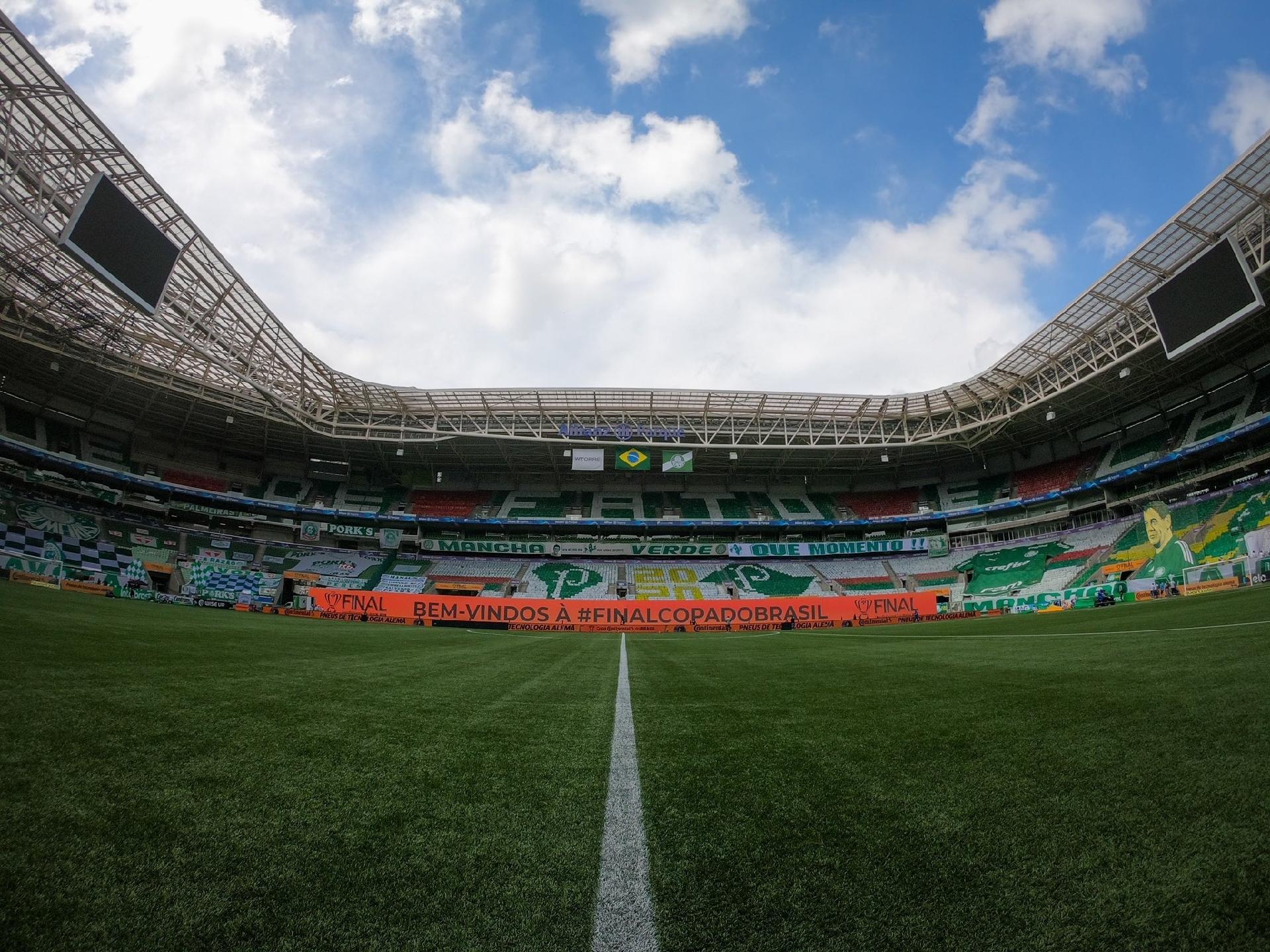 Allianz Parque decorado para a finalíssima da Copa do Brasil 2020 - Palmeiras/Divulgação