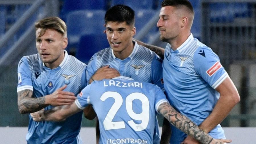 Lazio vence o Milan por 3 a 0 em jogo válido pelo Campeonato Italiano - MONTEFORTE / AFP