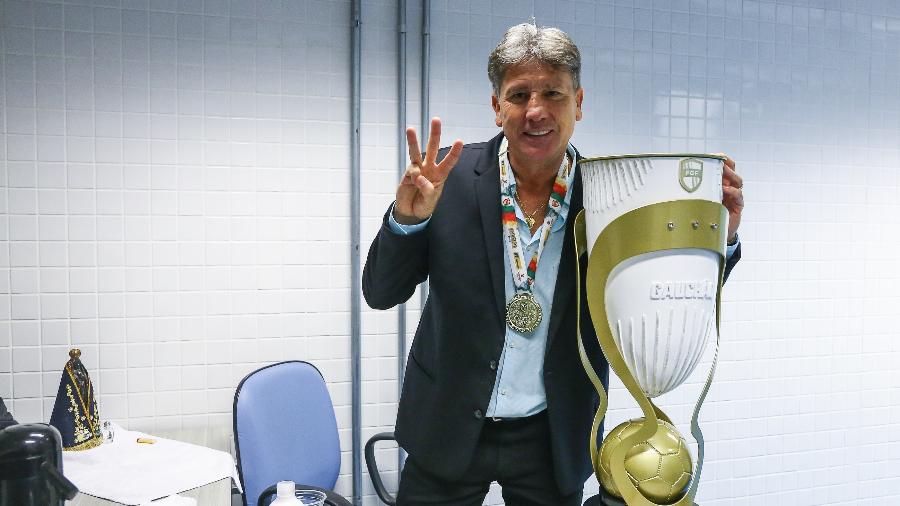 Com Renato Gaúcho, Grêmio conquistou uma série de títulos recentemente - Lucas Uebel/Gremio FBPA