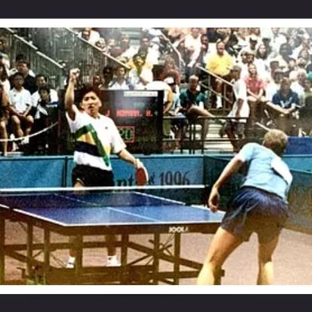 Hugo Hoyama durante disputa nos Jogos Olímpicos de Atlanta-1996 - Reprodução site oficial Hugo Hoyama - Reprodução site oficial Hugo Hoyama