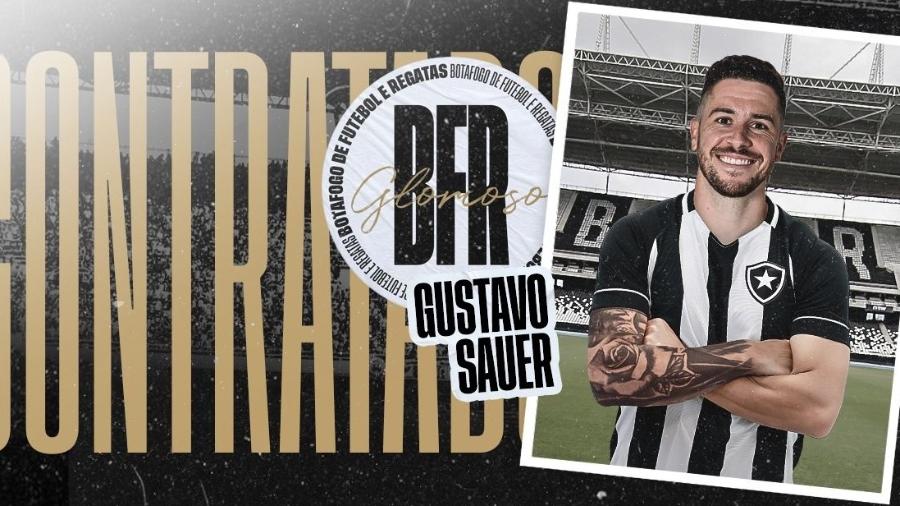 Botafogo anuncia a contratação do atacante Gustavo Sauer - Reprodução site oficial