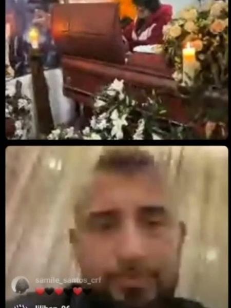 Vidal acompanha funeral do pai, Erasmo, a distância. - Reprodução/Instagram