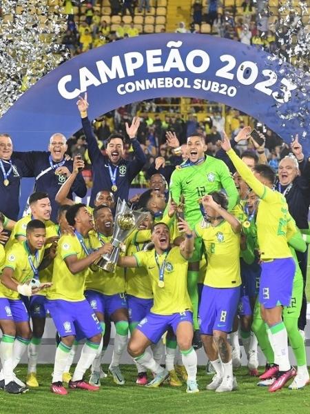 O Brasil é campeão do Sul-Americano Sub-20 pela 12ª vez - DANIEL MUNOZ / AFP
