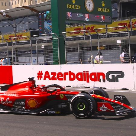 Charles Leclerc (Ferrari) durante treinos do GP do Azerbaijão, em Baku - Resul Rehimov/Anadolu Agency via Getty Images