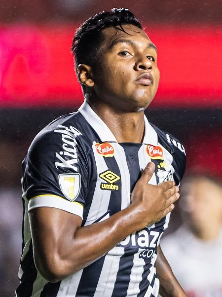 Morelos comemora gol marcado em São Paulo x Santos, duelo do Campeonato Paulista - Abner Dourado/AGIF