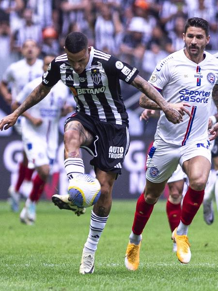 Arana, do Atlético-MG, em ação no jogo contra o Bahia, pelo Brasileirão