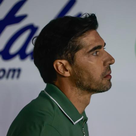 Abel Ferreira observa a partida entre Juventude e Palmeiras pelo Campeonato Brasileiro 2024