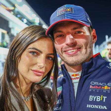 Kelly Piquet e Max Verstappen no GP do Qatar de F1