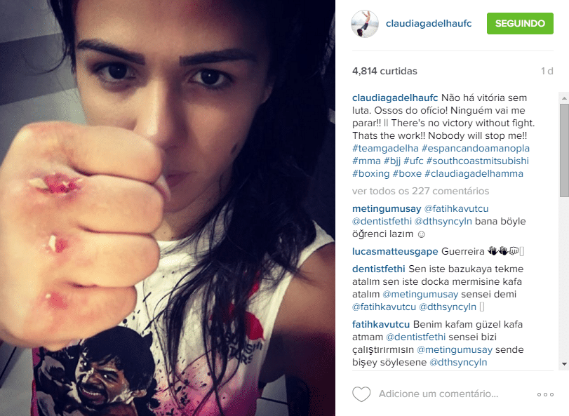 Marcas do treino provam que é difícil manter o visual em cima - Reprodução/Instagram