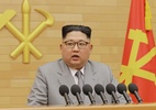 Seleção de hóquei unificada das Coreias é usada para Kim Jong-un pedir paz - AFP/KNCA via KNS