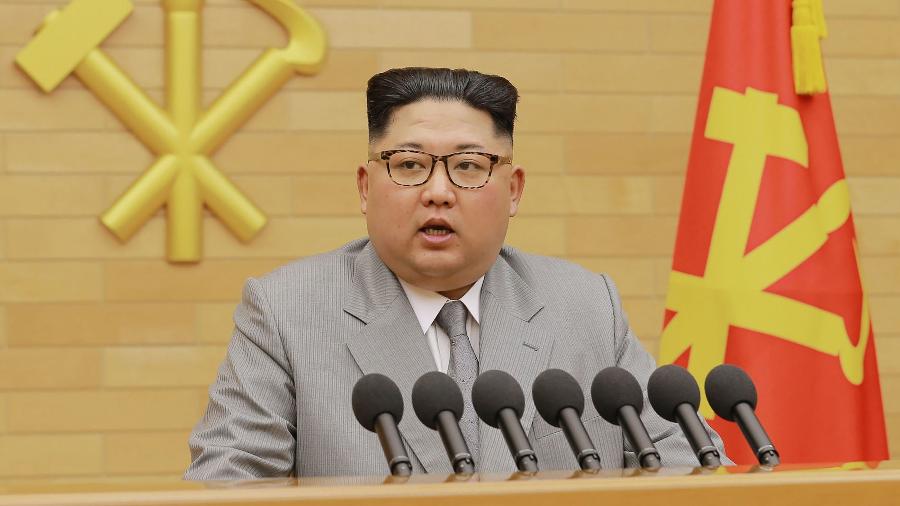 O líder norte-coreano Kim Jong-Un quer a paz entre as Coreias - AFP/KNCA via KNS