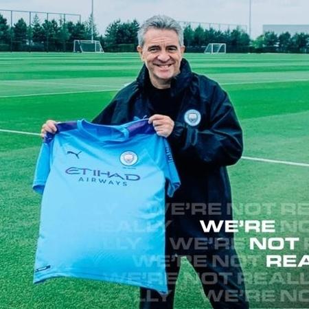 Juan Manuel Lillo como novo auxiliar técnico do Manchester City - Divulgação/Manchester City