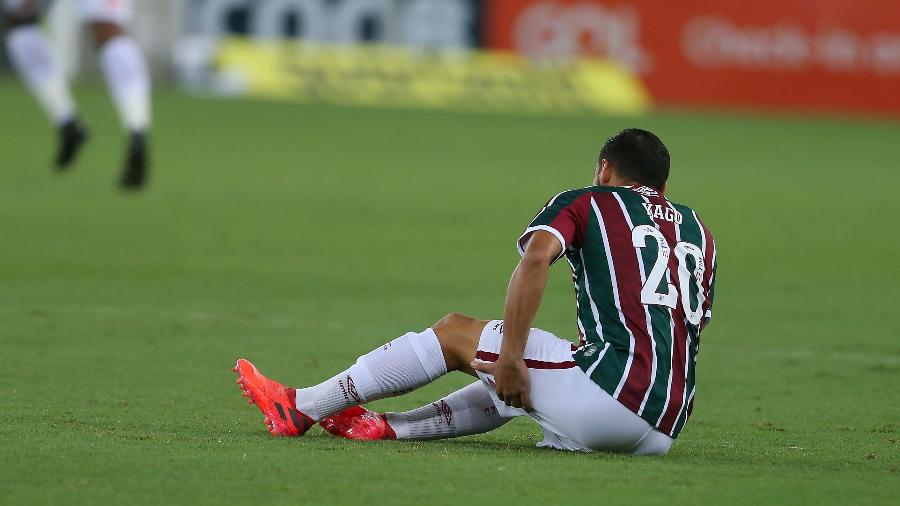 Yago sentiu no início do jogo com o Ceará, 22ª lesão do Fluminense após volta do futebol - DANIEL CASTELO BRANCO/ESTADÃO CONTEÚDO