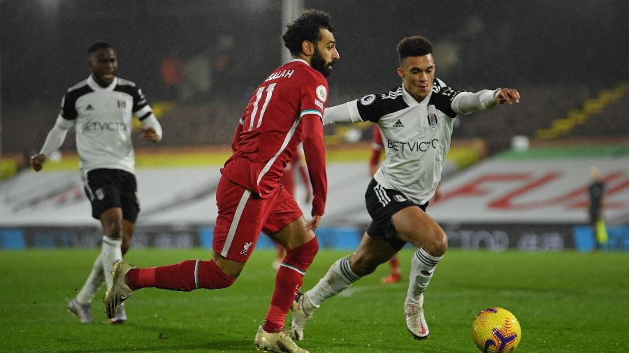 Mohamed Salah fez o gol do Liverpool contra o Fulham - Mike Hewitt / POOL / AFP