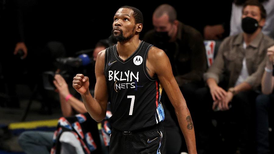 Kevin Durant deve assinar renovação de contrato com o Brooklyn Nets - Elsa/Getty Images/AFP