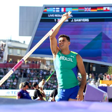 Thiago Braz na final do Mundial de Atletismo de 2022 - Carol Coelho/CBAt