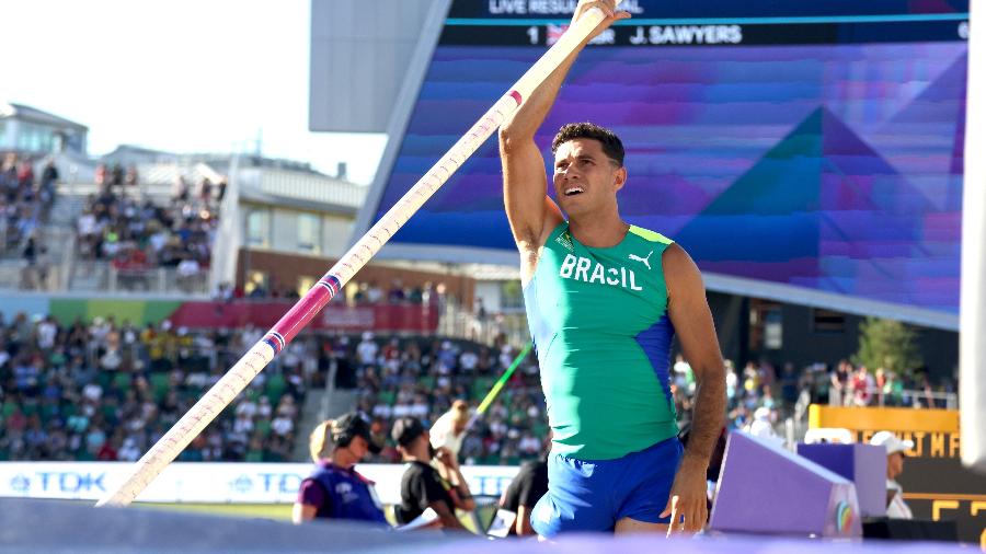 Thiago Braz na final do Mundial de Atletismo de 2022 - Carol Coelho/CBAt