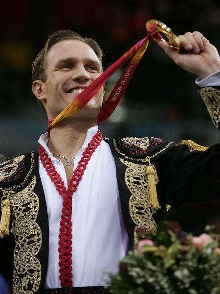 O ex-patinador artístico russo Roman Kostomarov, medalhista de ouro nos Jogos Olímpicos de Inverno de 2006, em Turim - Elsa/Getty