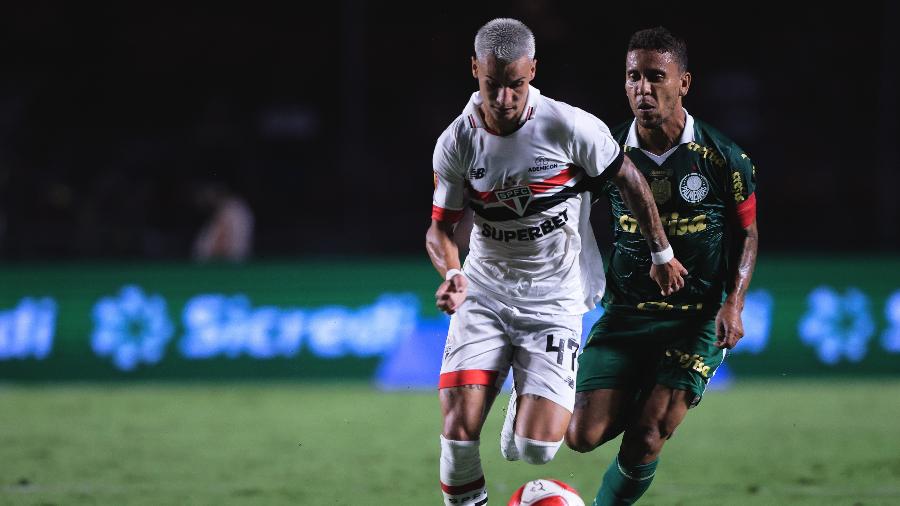 Ferreira, do São Paulo, no jogo contra o Palmeiras, pelo Paulistão