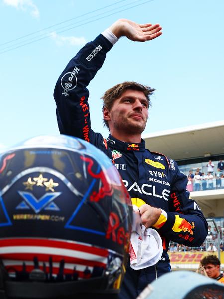 Max Verstappen comemora vitória na sprint do GP dos EUA