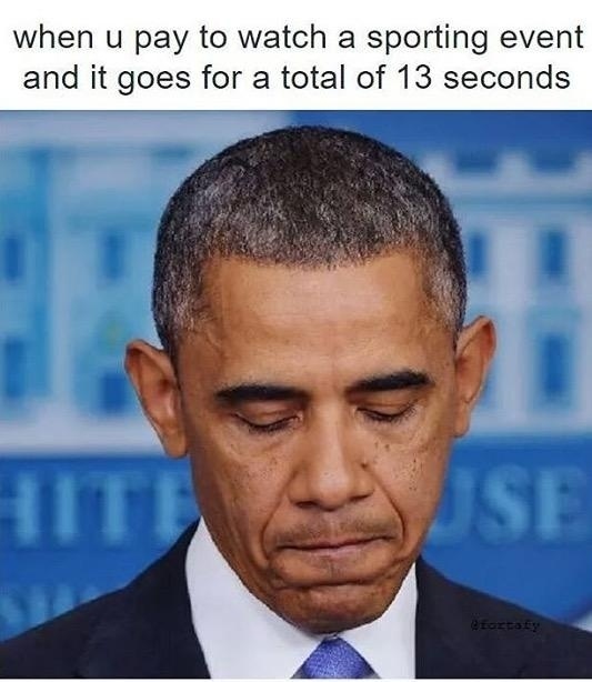 'Sua cara quando você paga por um evento no pay-per-view que dura 13 segundos' - Reprodução