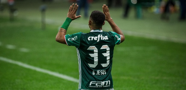 Gabriel Jesus foi um dos atletas que lembraram de mandar mensagem para o Palmeiras - Eduardo Anizelli/Folhapress