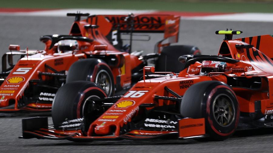 Leclerc e Vettel no GP do Barein - REUTERS/Hamad I Mohammed 