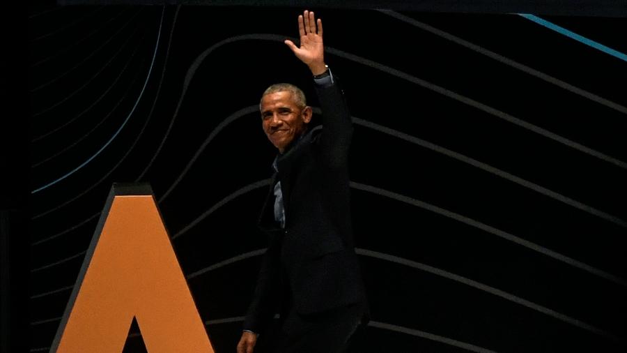 Barack Obama durante conferência em Bogotá - Juan Barreto/AFP