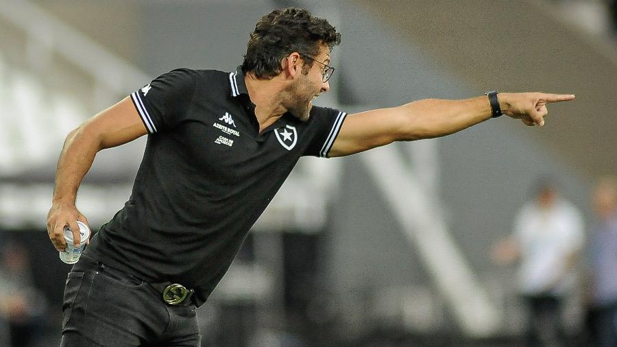 Alberto Valentim não gostou do que o Botafogo apresentou no primeiro tempo - Allan Carvalho/AGIF