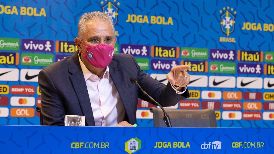 Tite durante convocação da seleção brasileira, em 2020 - Lucas Figueiredo/CBF