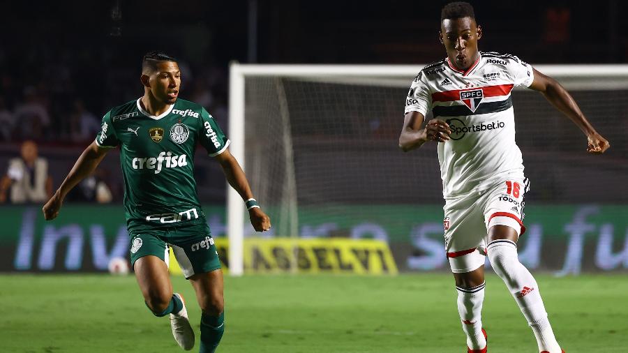 Lance do duelo entre São Paulo e Palmeiras no Morumbi - Marcello Zambrana/AGIF