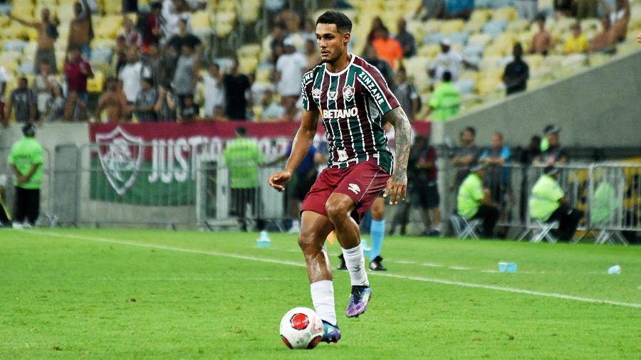 Cris Silva, lateral-esquerdo do Fluminense, durante final do Campeonato Carioca, contra o Flamengo - Mailson Santana  /Fluminense FC