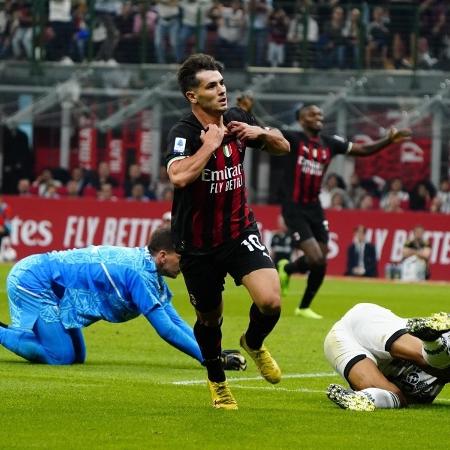Brahim Díaz comemora golaço marcado pelo Milan contra a Juventus - Divulgação
