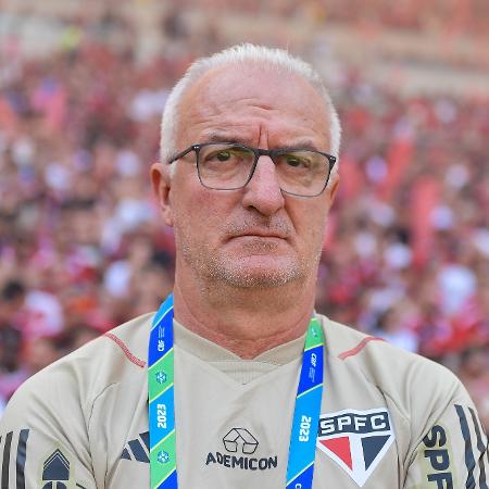 Dorival Junior, técnico do São Paulo, no jogo contra o Flamengo, pela ida da final da Copa do Brasil